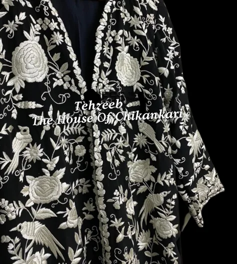 Parsigara Hand Embroidered Jacket / Shrug Set, detail 2
