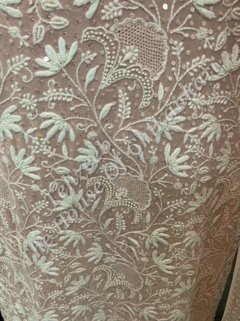 Party Wear Ek Taar Lucknowi Chikankari Suit