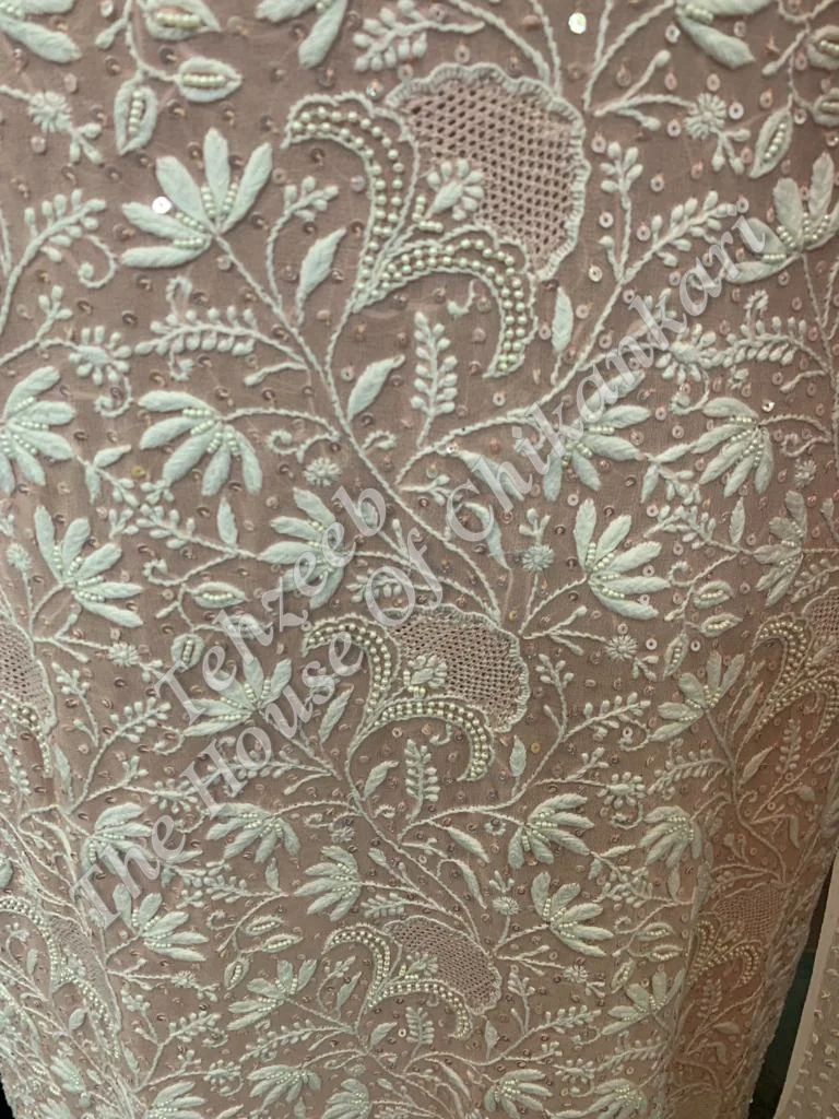 Party Wear Ek Taar Lucknowi Chikankari Suit