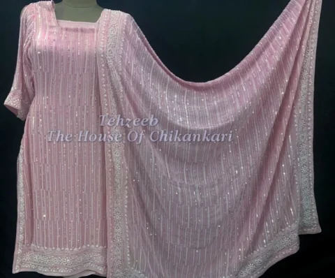 Regal Tagai - Ek Taar Lucknowi Chikankari Suit, Pink