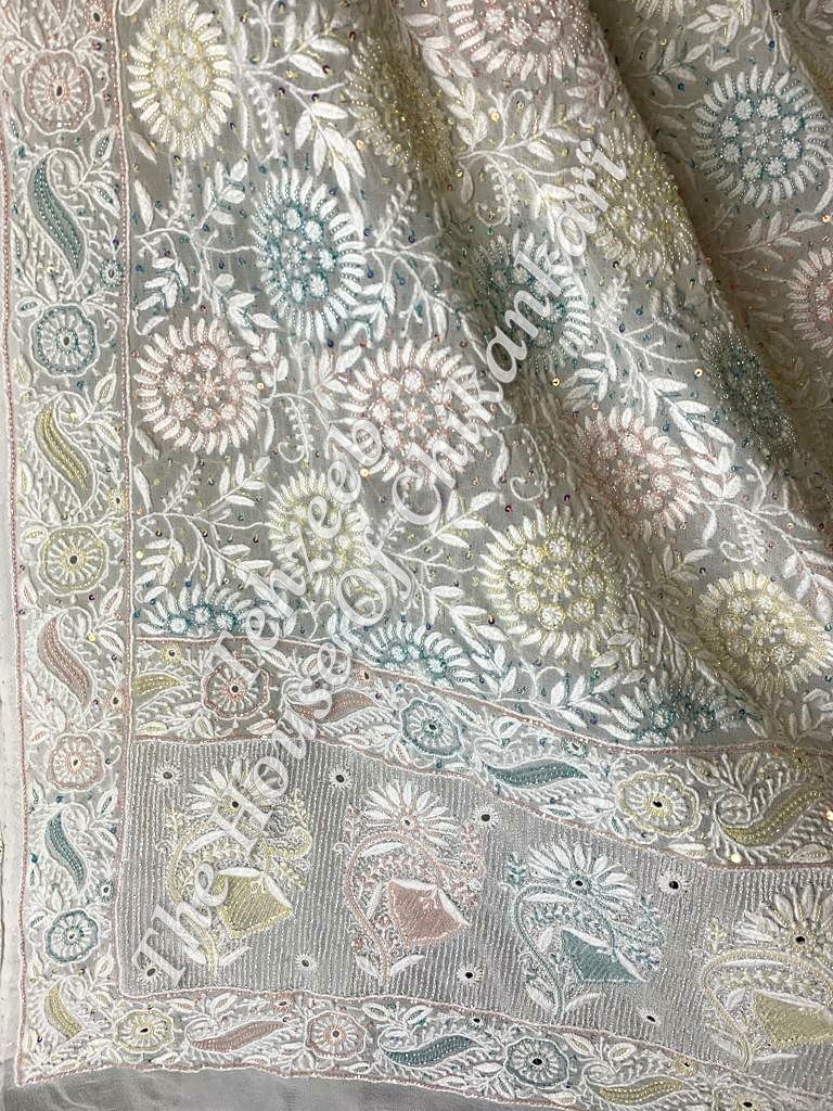 Rutba ( رتبہ ) - Designer Ek Taar Chikankari Suit, detail 3