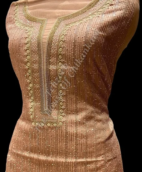 Shaan-e-Awadh - Awadhi Sharara Set Of Ek Taar Chikankari, detail 8
