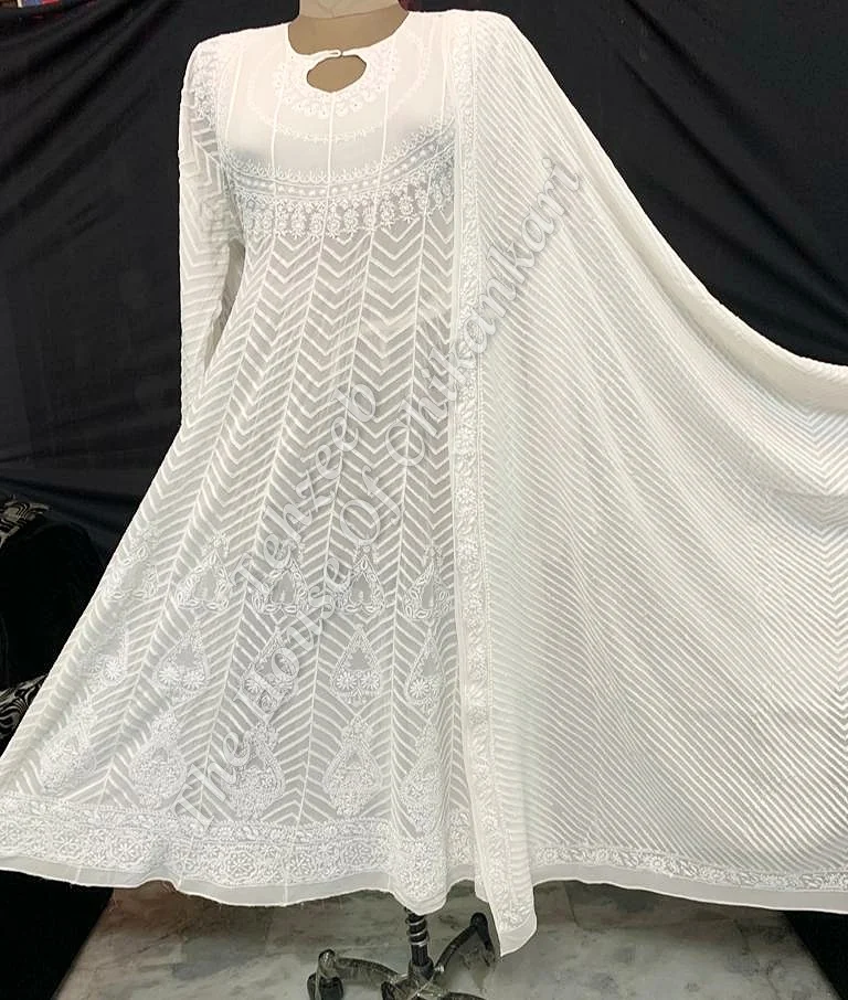 Shaan-e-Awadh Ek Taar Chikankari Anarkali