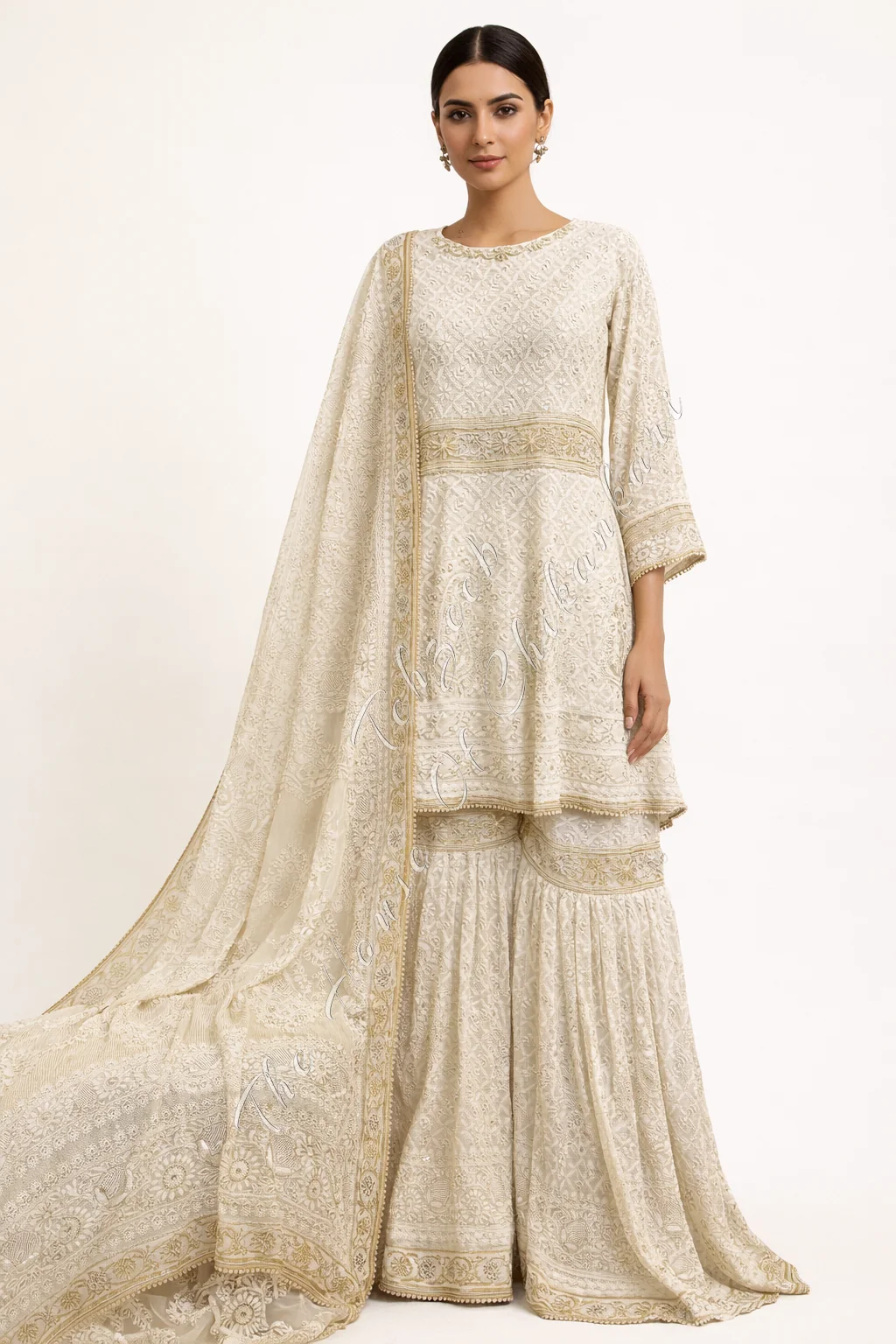 Shaan-e-Awadh - Exquisite EkTaar Chikankari Set