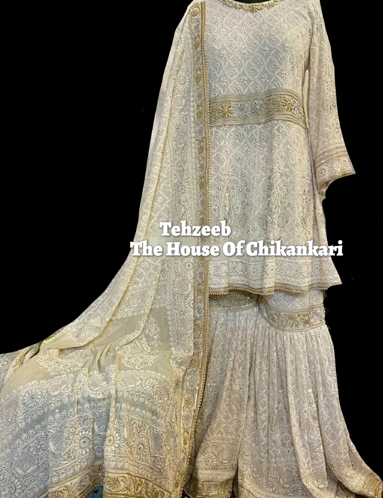Shaan-e-Awadh - Exquisite EkTaar Chikankari Set, detail 2