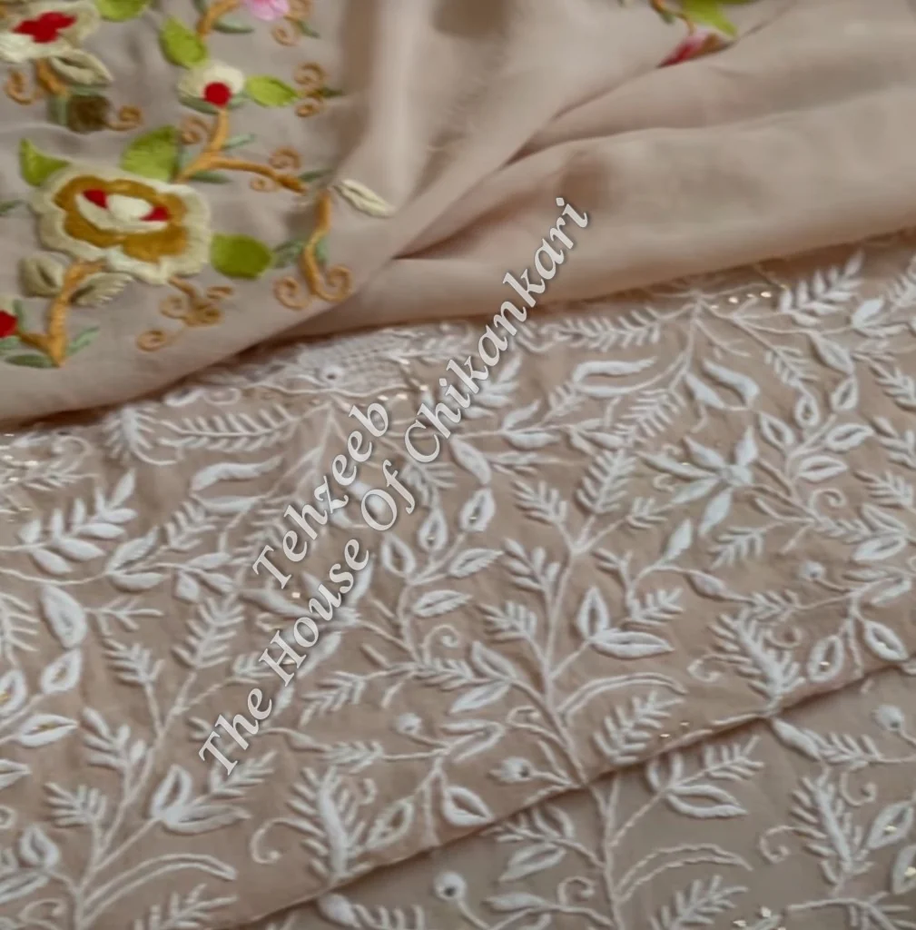 Shahi - Pehnawa Ek Taar Chikankari Saree & Parsigara, detail 4