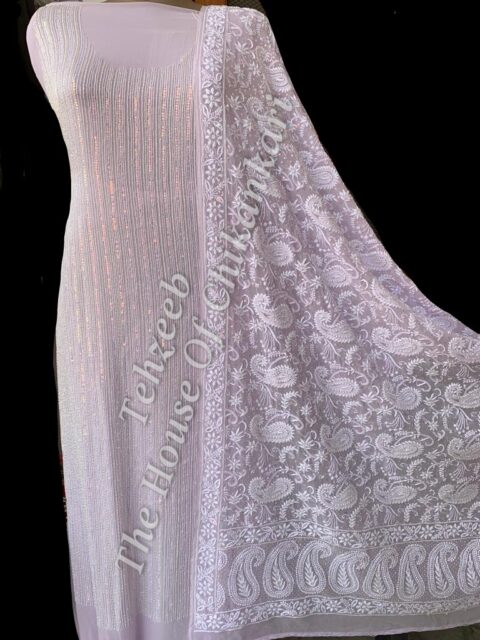 Shahi - Pehnawa - Ek taar Tagai Lucknowi Chikankari Suit