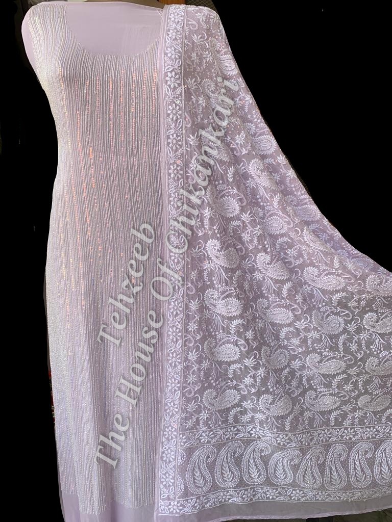 Shahi - Pehnawa - Ek taar Tagai Lucknowi Chikankari Suit