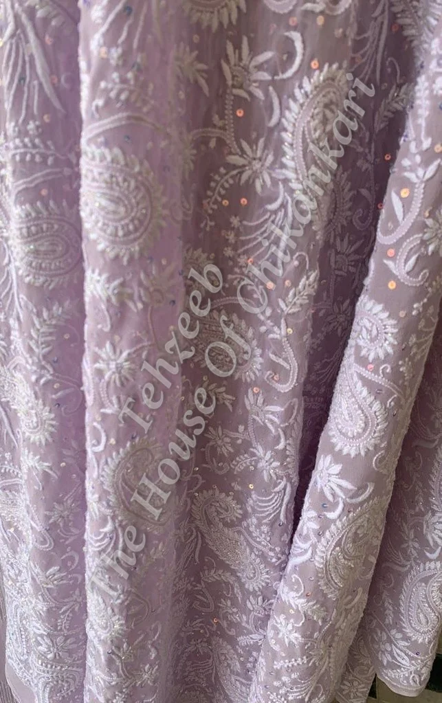 Shahi - Pehnawa - Ek taar Tagai Lucknowi Chikankari Suit, detail 3