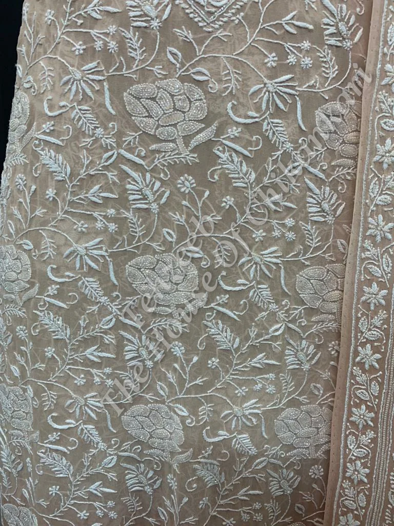 Shahi-Pehnawa - Ombre Gulabkaari Ek Taar Chikankari Suit, detail 3