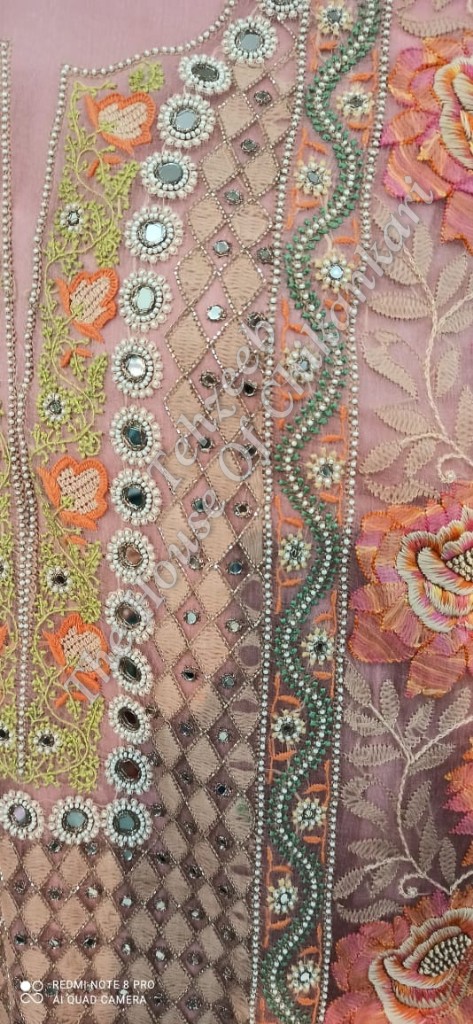 Shahi- Pehnawa - Organza Silk Chikankari Suit