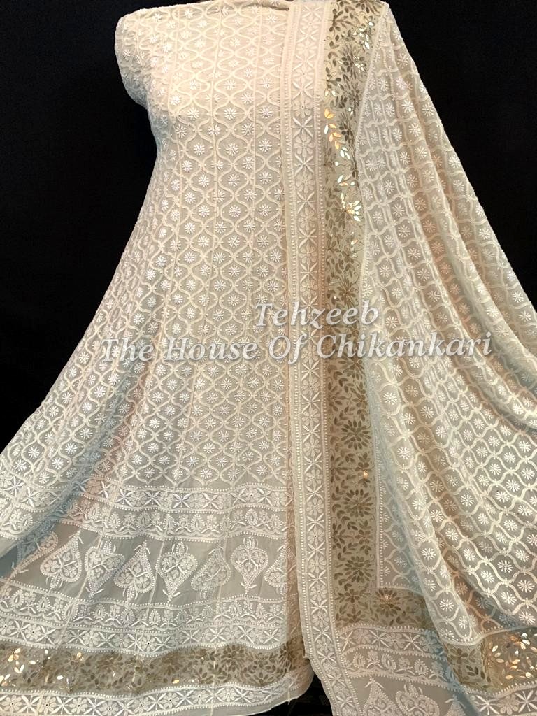Shahi - Pehnawa - Unique Murrhi & Zardosi Chikankari Anarkali, detail 3