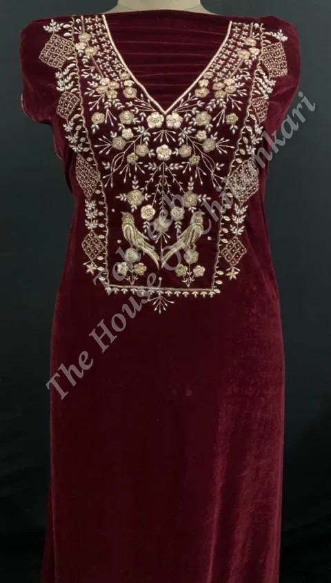 Shahi Pehnawa - Velvet Suit of Lucknowi Zardosi