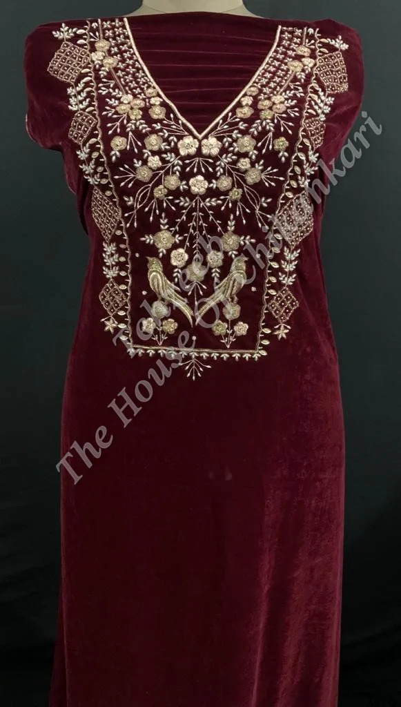 Shahi Pehnawa - Velvet Suit of Lucknowi Zardosi