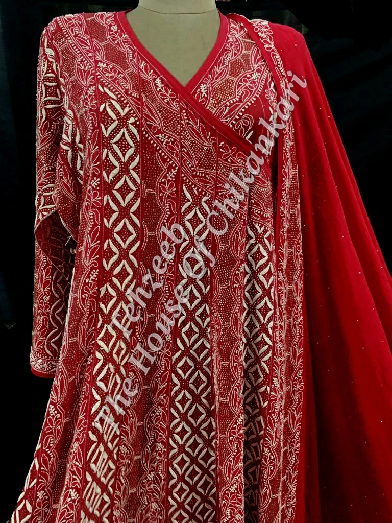 Shan-e-Awadh - Angrakha Of Mukaish KamdaniChikankari, detail 2