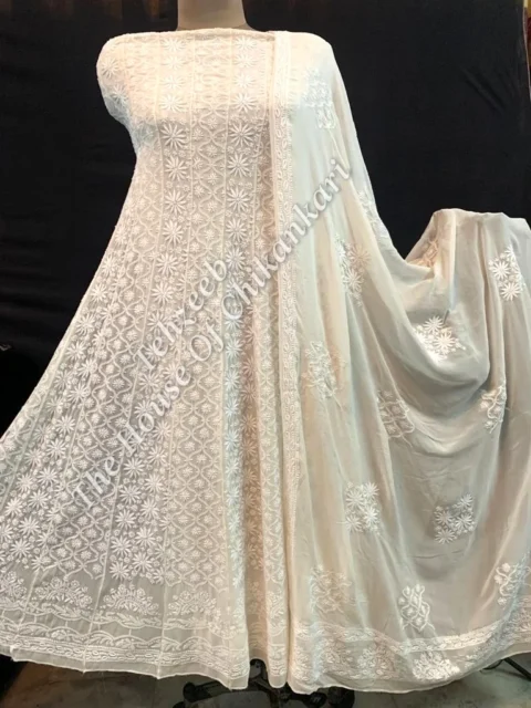 Teen Taar Chikankari Anarkali