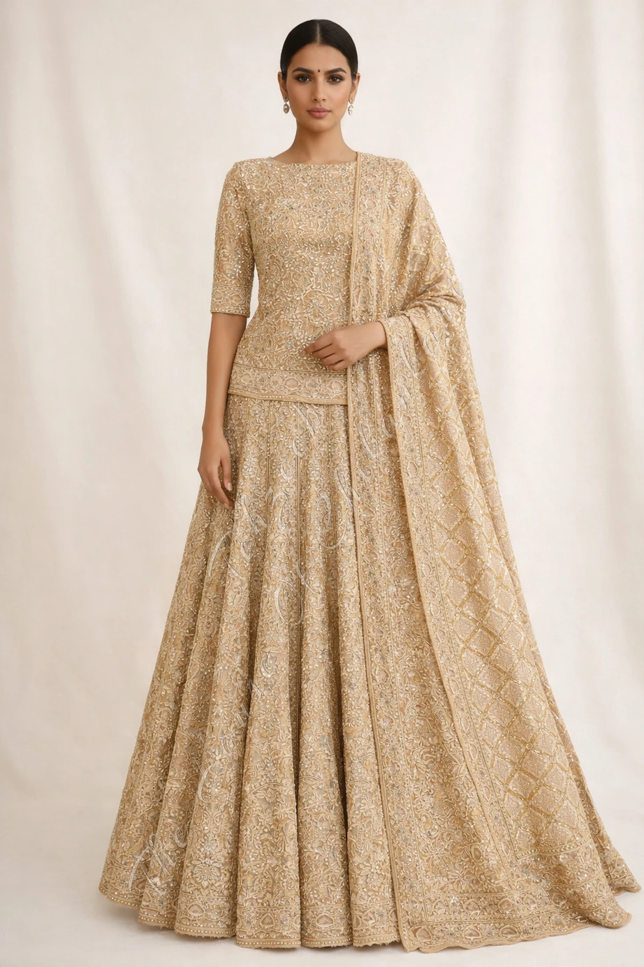 Bulbul Chashm bridal Ek Taar Chikankari