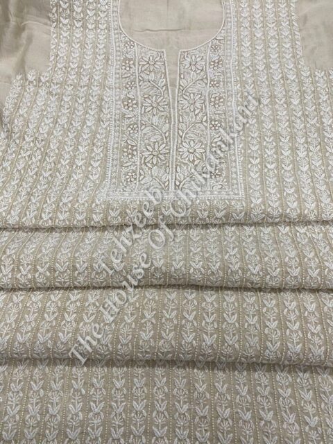 Tissue Silk Chikankari Designer Suits