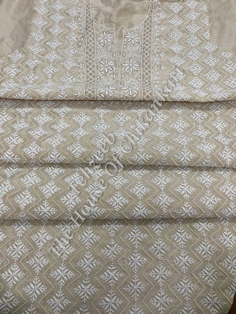 Tissue Silk Chikankari Designer Suits, detail 3