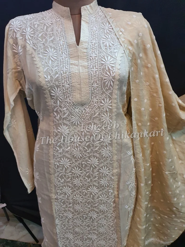 Tissue Silk Chikankari Suit