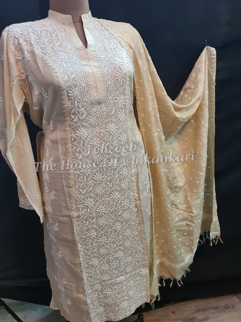 Tissue Silk Chikankari Suit, detail 2
