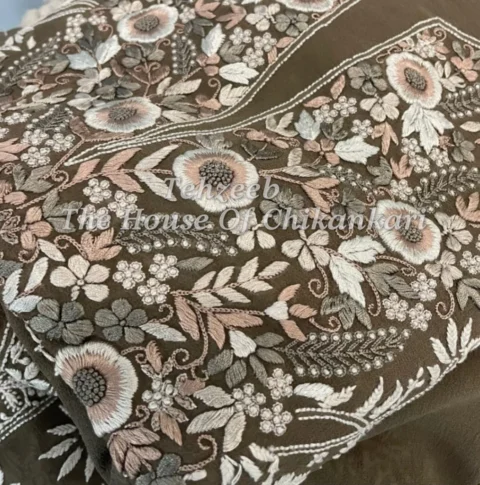 Unique Parsigara Chikankari Suit