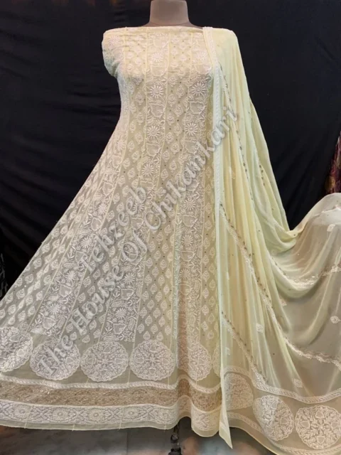 Zardosi Gottapatti Chikankari Anarkali