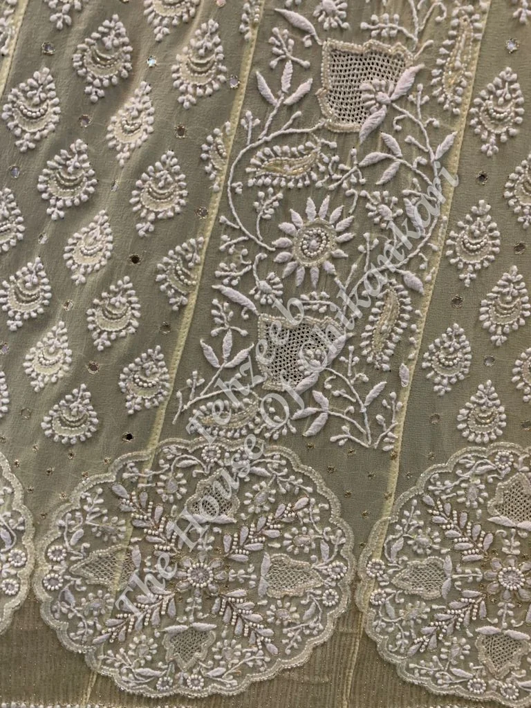 Zardosi Gottapatti Chikankari Anarkali, detail 2